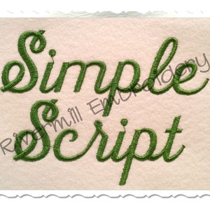 Simple Script Machine Embroidery Font Alphabet -  1 1/2&quot; Inch Size ONLY - BX Files Instant Download Design PES