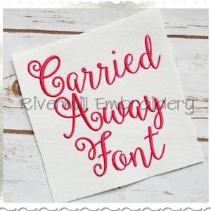 Carried Away Machine Embroidery Font Monogram Alphabet 3 Sizes image 1