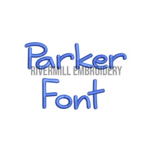 Parker Machine Embroidery Font Monogram Alphabet - 3 Sizes - BX Files Instant Download Design PES