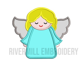 Angel Applique Machine Embroidery Design - Instant Download Digital Design PES DST