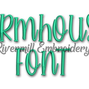 Farmhouse Machine Embroidery Font Monogram Alphabet - 3 Sizes