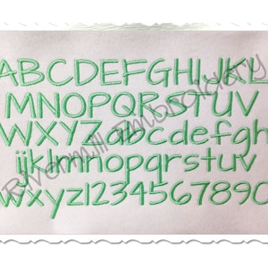 Architect&#39;s Daughter Machine Embroidery Font Monogram Alphabet - 3 Sizes - BX Files Instant Download Design PES Rivermill Embroidery
