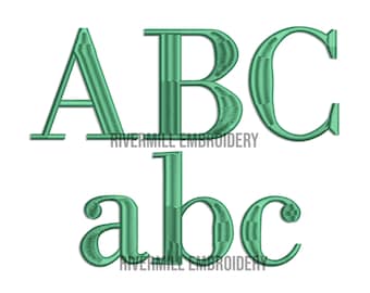 2 1/2" Size Only - Georgia Machine Embroidery Font Monogram Alphabet - BX Files Included Instant Download Digitized Design PES DST +