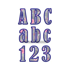 Dashing Applique Machine Embroidery Font Alphabet - 4 Sizes - BX Files Instant Download Design PES Rivermill Embroidery