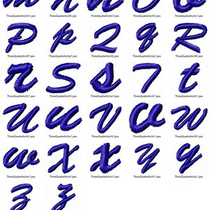 Mini Script Letters Small Mini Casual Script Machine Embroidery Font Monogram Alphabet - 1/ ...