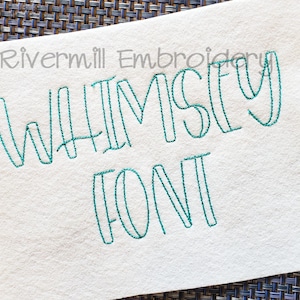 Whimsey Machine Embroidery Font Monogram Alphabet - 3 Sizes - BX Files Instant Download Design PES