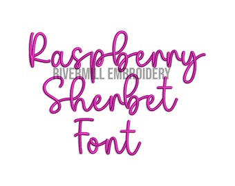 Raspberry Sherbet Machine Embroidery Font Monogram Alphabet - 3 Sizes