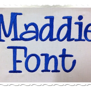 Maddie Machine Embroidery Font Monogram Alphabet - 3 Sizes - BX Files Instant Download Design PES
