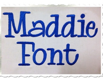 Maddie Machine Embroidery Font Monogram Alphabet - 3 Sizes - BX Files Instant Download Design PES