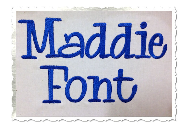 Maddie Machine Embroidery Font Monogram Alphabet - 3 Sizes photo