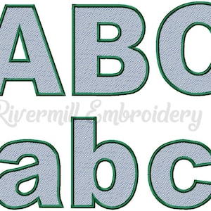 Large Sketch Style Block Machine Embroidery Font Monogram Alphabet - 3 Sizes - BX Files Instant Download Design PES