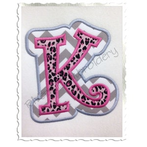 Double Applique Curlz Machine Embroidery Font Monogram Alphabet - 4 Sizes