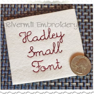 Small Hadley Vintage Bean Stitch Machine Embroidery Font Monogram Alphabet - 2 Sizes