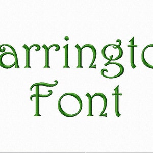 Harrington Machine Embroidery Font Monogram Alphabet - 3 Sizes