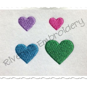Mini Heart Machine Embroidery Design - 4 Sizes