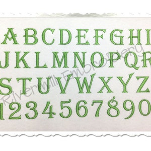 Algerian Machine Embroidery Font Alphabet - 3 Sizes - BX Files Instant Download PES Rivermill Embroidery
