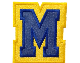 Double Applique Varsity Collegiate Machine Embroidery Font Monogram Alphabet - 4 Sizes