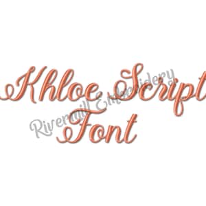 Khloe Script Machine Embroidery Font Monogram Alphabet - 3 Sizes