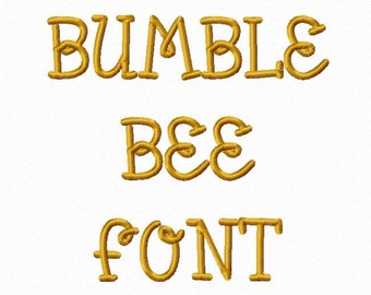 Bumble Bee Machine Embroidery Font Monogram Alphabet - 3 Sizes