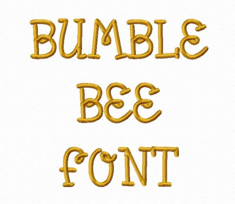 Bumble Bee Machine Embroidery Font Monogram Alphabet 3 Sizes Etsy
