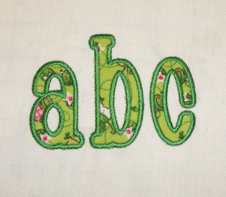 Chachie Applique Machine Embroidery Font Monogram Alphabet 4 Sizes image 1