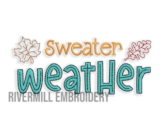 Sweater Weather Machine Embroidery Design