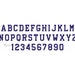 Athletic Block Machine Embroidery Font Alphabet - 1 1/2