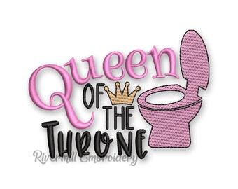 Queen Of The Throne Toilettenpapier Maschinenstickerei