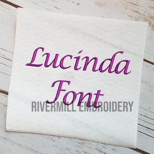 Alfabeto monograma de fuente de bordado a máquina Lucinda - 3 tamaños - Archivos BX, descarga instantánea, diseño PES