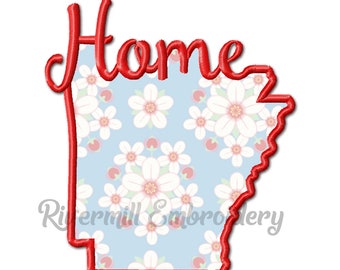 Arkansas Home Applique Machine Embroidery Design - 4 Sizes