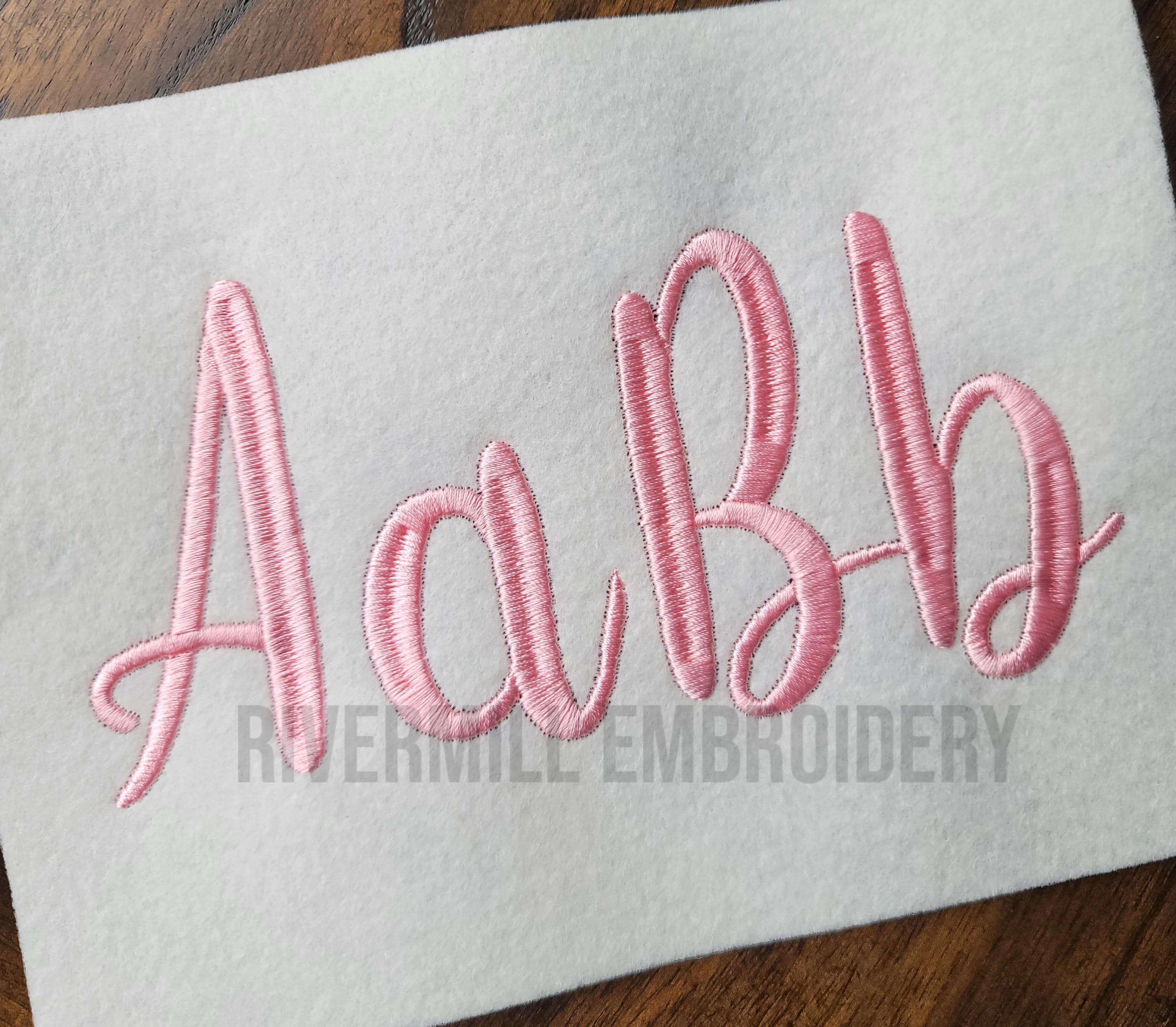 Large Kristen Machine Embroidery Font Monogram Alphabet - 3 Sizes - BX Files Instant Download Design PES Rivermill Embroidery