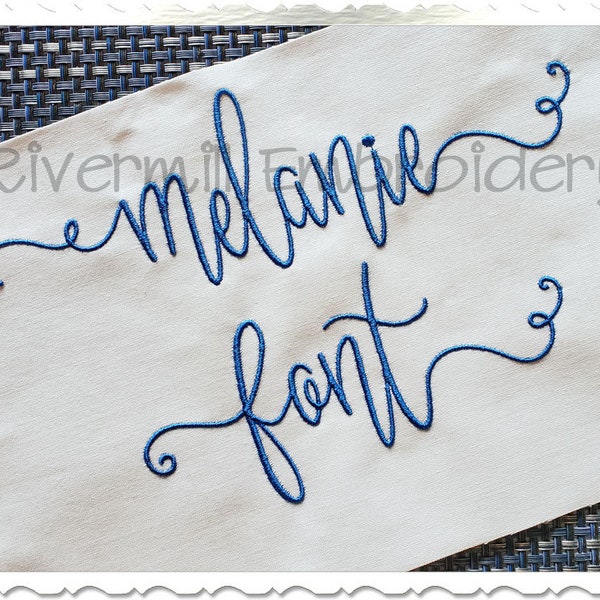 Melanie Machine Embroidery Font Monogram Alphabet - 3 Sizes