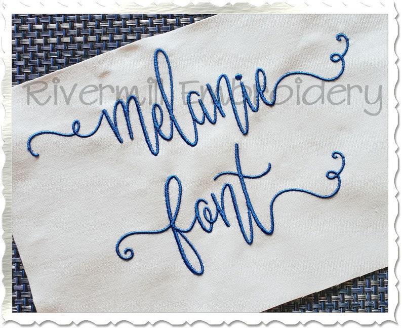 Melanie Machine Embroidery Font Monogram Alphabet - 3 Sizes 