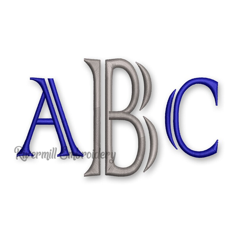 Colonial Monogram Machine Embroidery Font Alphabet 3 Sizes - Etsy