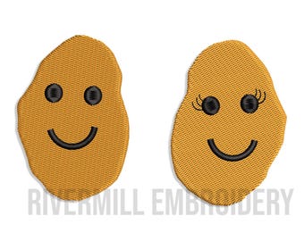 Chicken Nuggets Machine Embroidery Design - 4 Sizes - Instant Download Digital Design Nugget