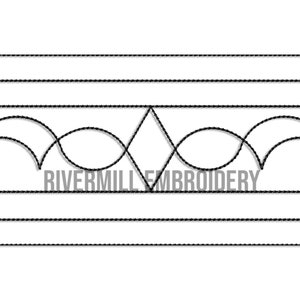 Western Cowboy Boot Toe Stitch Pattern Machine Embroidery Design - 4 Sizes #7