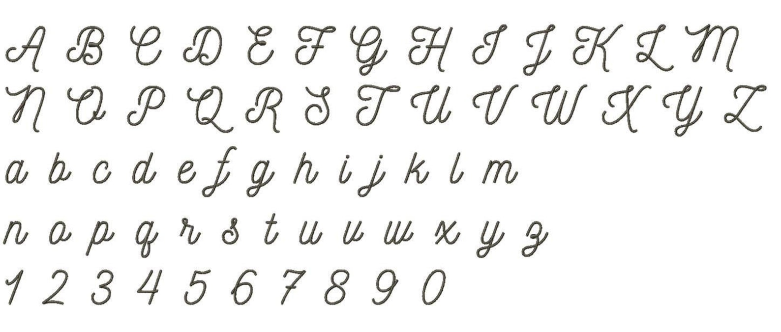 Nicky Machine Embroidery Font Monogram Alphabet - 3 Sizes - BX Files ...