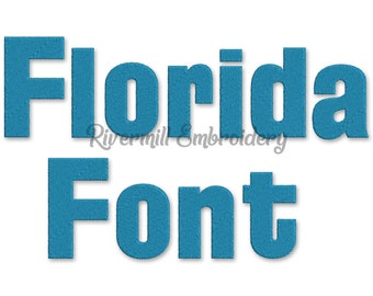 Florida Machine Embroidery Font Monogram Alphabet - 3 Sizes