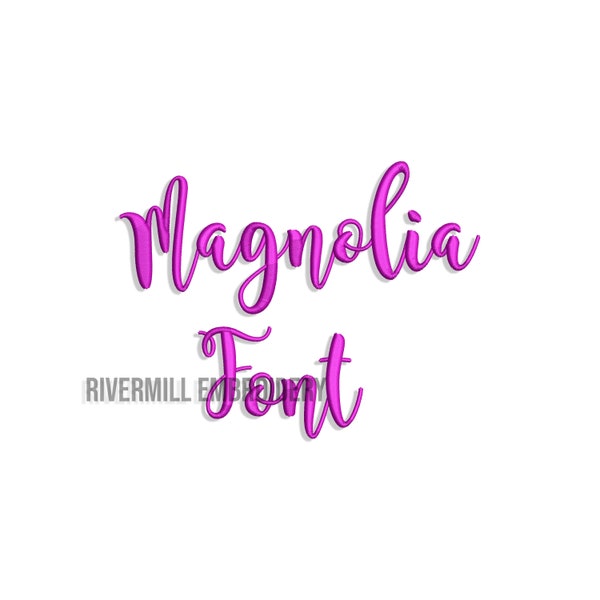 Magnolia Machine Embroidery Font Monogram Alphabet - 3 Sizes