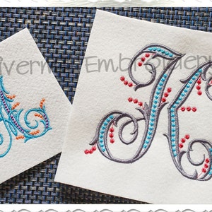 Margaret Monogram Machine Embroidery Font Alphabet - 3 Sizes