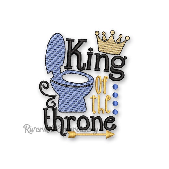 King of the Throne Toilet Paper Machine Embroidery Design | Etsy