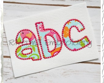Cheri Candlewick Applique Machine Embroidery Font Monogram Alphabet - 4 Sizes