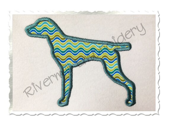 Applique German Shorthaired Pointer Dog Silhouette Machine Etsy