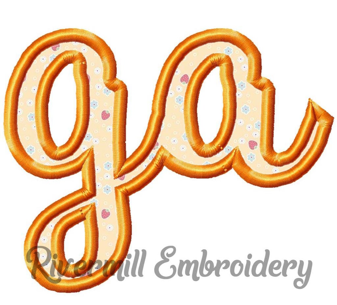 GA Applique Machine Embroidery Design 4 Sizes Etsy