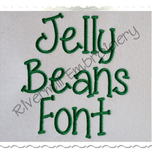Jelly Beans Machine Embroidery Font Monogram Alphabet - 3 Sizes - BX Files Instant Download Design PES Rivermill Embroidery