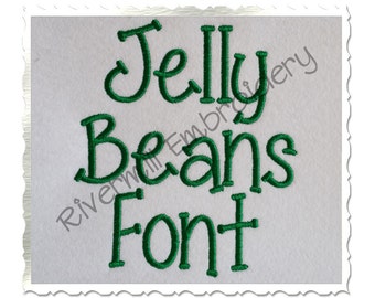 Jelly Beans Machine Embroidery Font Monogram Alphabet - 3 Sizes