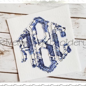 Raggy Point Monogram Applique Machine Embroidery Font Alphabet - 4 Sizes - BX Files Instant Download Design PES Rivermill Embroidery