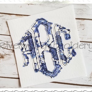 Raggy Point Monogram Applique Machine Embroidery Font Alphabet - 4 Sizes