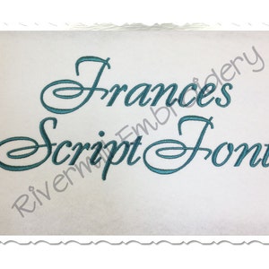 Frances Script Machine Embroidery Font Alphabet - 3 Sizes - BX Files Instant Download Design PES Rivermill Embroidery