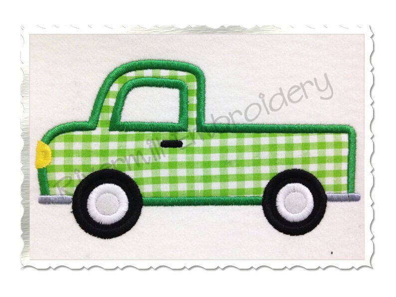 Applique Truck Machine Embroidery Design 5 Sizes Etsy